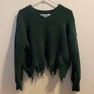 No Boundaries Womens Green Sweater Sz XXL